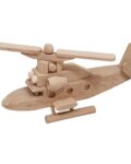 Unieke houten helikopter. Leuk houten speelgoed.