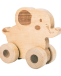 Houten dier op wielen. Natuurlijk houten speelgoed om mee te spelen! De olifant traint de motoriek en bewegingsvaardigheden van jonge kinderen.